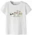 Name It NMFVIBEKE CAPSL TOP T-Shirt, Regular Fit (20216511) pastellgelb/rosa/schwarz/weiß