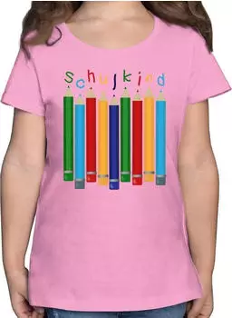 Shirtracer Pferdekopf Zeichnung mit Haarband Mädchen T-Shirt (PV-56466981) rosa