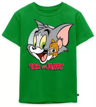 spreadshirt Tom and Jerry Baseball Kinder Premium T-Shirt (D163573996P814-91529-app1272-size86) grün