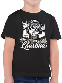Shirtracer Lausbua Baby I Wiesn Shirtbody schwarz