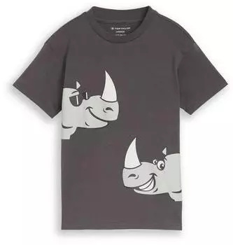 Tom Tailor Oversized T-Shirt mit Backprint (1050001) dunkelgrau