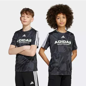 Adidas J HOT AOP TEE T-Shirt (JW7451) carbon/schwarz/weiß/lime burst