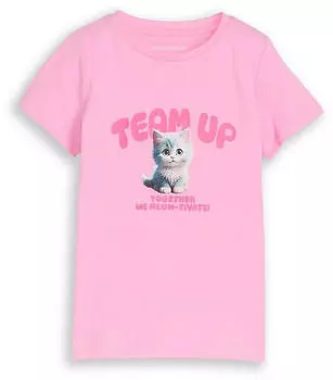 Tom Tailor Kurzarmshirt mit Prints (83540504) grau/rosa/altrosa/offwhite