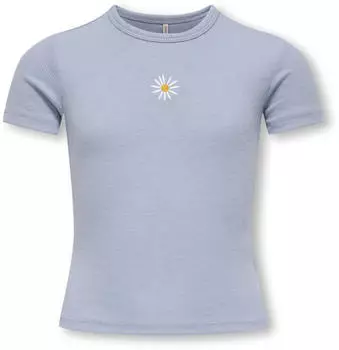 Only KOGELVA JUNE EMB S/S TEE cashmere blue