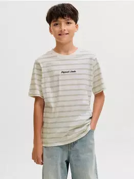 Jack & Jones JORNORREBRO STRIPE TEE SS CN JNR T-Shirt (12293106) schilf