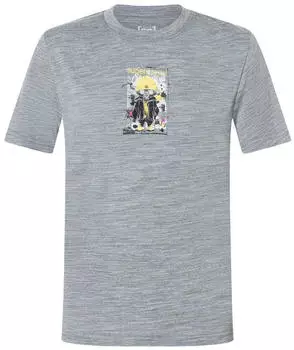 Super Natural Crazy Mouse Tee Merino Shirt cashmere grey melange/various
