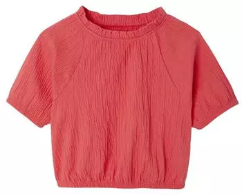 Vertbaudet Cropped Blusenshirt koralle