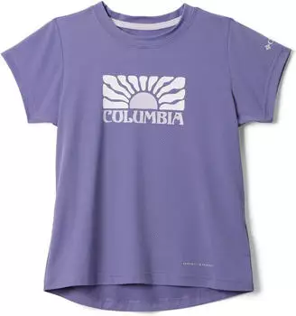 Columbia Tech Trail Utility S/S Graphic Crew Funktionsshirt (2154571) stormwatch/floral groove