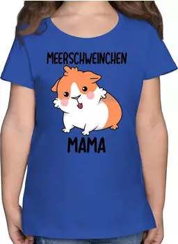 Shirtracer Mädchen T-Shirt Meerschwein Anatomie Tiermotiv Animal Print (PV-64740015) royalblau