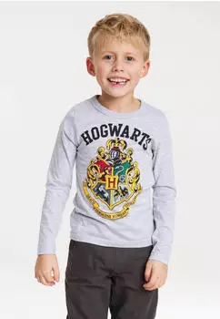 Logoshirt Harry Potter - Hogwarts Logo T-Shirt (67039046) grau