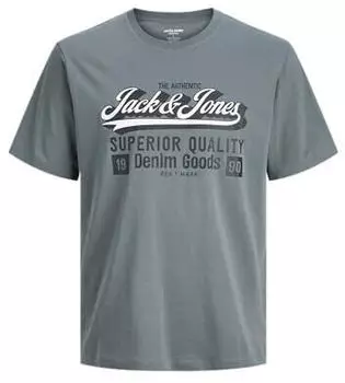 Jack & Jones JJElogo Tee SS Oneck T-Shirt (12280070) stormy weather