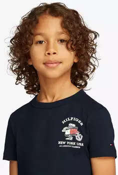 Tommy Hilfiger Flag Fun Tee SS / Fun Graphic Tee SS T-Shirt (KB0KB09648) dark night navy