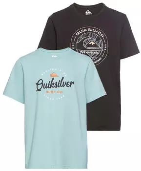 Quiksilver Bowness Hide Palm Tees T-Shirt 2-Pack (24637603) mint/schwarz