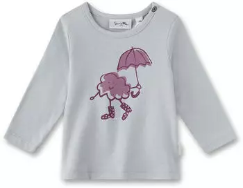 Sanetta Girls Langarmshirt mit Wolken-Motiv (11602) pearl