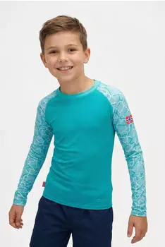 Trollkids Girls Haukland Shirt Langarm slim fit dark turquoise/lagoon blue