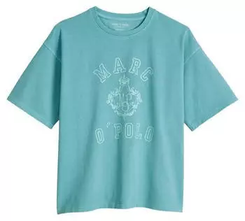 Marc O'Polo T-Shirt mit Print Regular Fit himmelblau/hellblau