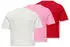 Only KOGREXI HEART Regular T-Shirt 3-Pack (67657054) cashmere rose/barbados cherry/cloud dancer