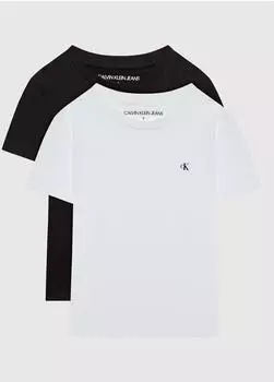 Calvin Klein 2-Pack Monogram Top Regular Fit T-Shirt (IB0IB01093) weiß/schwarz