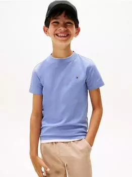 Tommy Hilfiger Essential Cotton Tee S/S T-Shirt mit Logostickerei (51046001) vintage iris