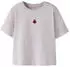 Name It NKFVICTORIA SS NREG TOP T-Shirt mit Stickerei, Regular Fit (85879309) lavender fog/bordeaux/schwarz