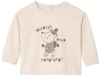 Vertbaudet Baby Langarm-T-Shirt mit Front-Print (341019520) vanille