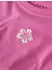 Name It NKFVICTORIA SS NREG TOP T-Shirt mit Stickerei, Regular Fit (18334559) pink/weiß