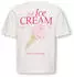 Only KOGHELEN LIFE S/S LOOSE TEE JRS NOOS T-Shirt mit großem Rückendruck (45696433) cloud dancer print:icecream