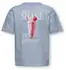 Only KOGHELEN LIFE S/S LOOSE TEE JRS NOOS T-Shirt mit großem Rückendruck (78750106) soft chambray print:milkshake