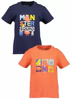Blue Seven T-Shirt Regular Fit navy/gelb/orange/wei&szlig;