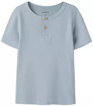 Name It NMMKAB TOP NOOS Kurzarmshirt Vintage Melange (13203743) pastellblau