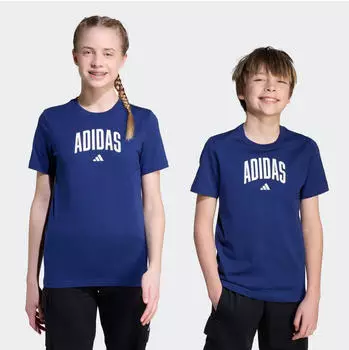 Adidas Collegiate Graphic T-Shirt Junior (JV5193) dunkelblau/wei&szlig;
