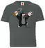 Logoshirt Der kleine Maulwurf Juhu T-Shirt grau