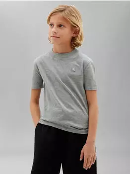 Calvin Klein Mono Mini Badge T-Shirt Regular Fit (LV1CKSJA30) medium grey heather
