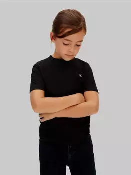 Calvin Klein Mono Mini Badge T-Shirt Regular Fit (LV1CKSJA30) schwarz