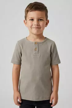 Name It NMMKAB TOP NOOS Kurzarmshirt (13203743) vintage melange/dunkelbeige