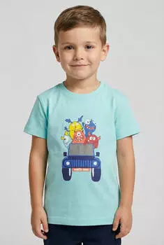 Blue Seven T-Shirt Basic-Passform (802427) aqua/blau/gelb/grau/mint