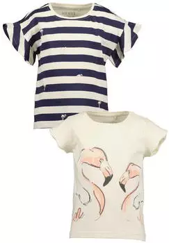 Blue Seven T-Shirt mit Rundhalsausschnitt und Wendepailletten (13720404) beige/marine/pfirsich/schwarz