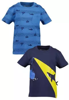 Blue Seven T-Shirt mit Rundhalsausschnitt und Wendepailletten (28377429) blau/marine/gelb/wei&szlig;