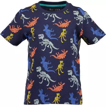 Blue Seven T-Shirt mit Rundhalsausschnitt und Wendepailletten (BSE5778003000005) ultramarinblau/gelb/grau/orange