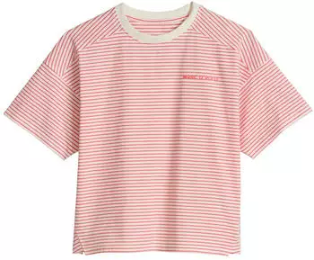Marc O'Polo T-Shirt mit gro&szlig;em R&uuml;ckenprint, Regular Fit (36871160) rot/wei&szlig;