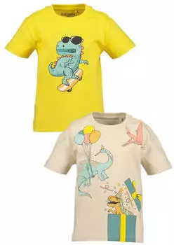 Blue Seven T-Shirt mit Rundhalsausschnitt und Wendepailletten (91873836) beige/aqua/gelb/schwarz