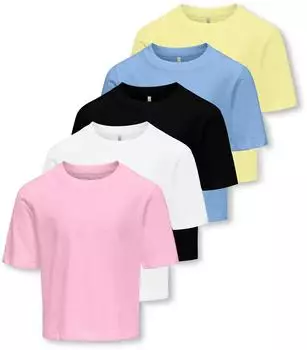Only REX Kurzarmshirt 5er Pack (34707) rosa