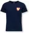 Only KOGLANY-NINA LIFE LOVE S/S TOP FR JRS (15364631) navy blazer print:walking heart/pink yarrow/gold