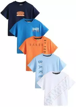 Ted Baker T-Shirt blau/navy/hellblau/orange/weiß