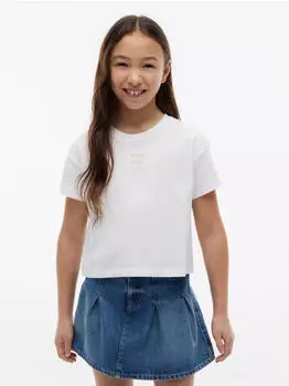 Tommy Hilfiger Rhine Stone Flag Tee S/S Kinder T-Shirt (86995213) wei&szlig;