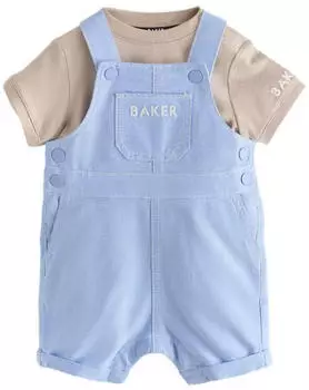 Ted Baker Logo T-Shirt And Shorts Set (W1380122) hellblau/hellbraun