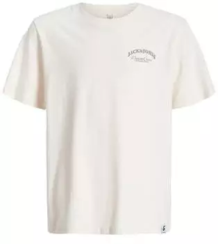 Jack & Jones JJEBRANDES BACKP Relaxed Tee (12269310) antique white/bronze/dunkelorange/wollwei&szlig;