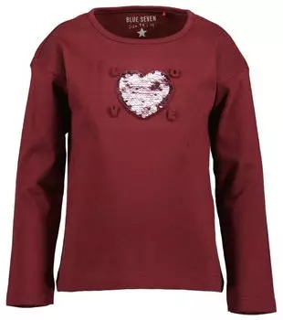Blue Seven Longsleeve mit Print "High Speed" (BSE4950001000001) helllila/dunkelrot