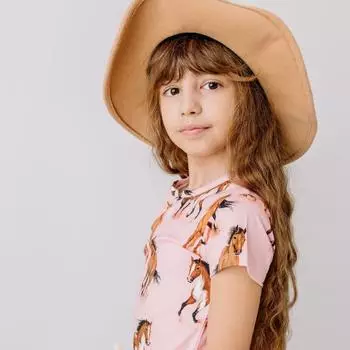 Walkiddy Graceful Horses T-Shirt rosa