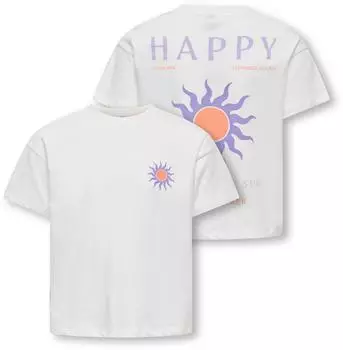 Only KOGVERA S/S Top (25137826) cloud dancer print:sol/lilac breeze